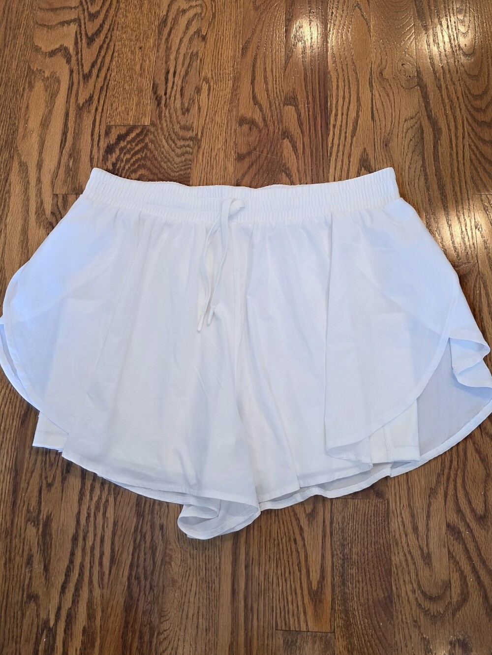 all in motion White Layered Butterfly Athletic Shorts